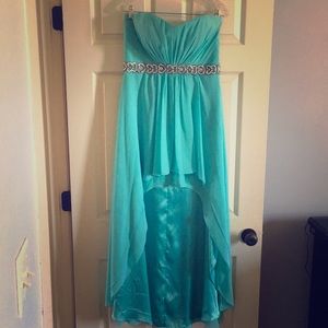 Seafoam high low Prom Dress 👗